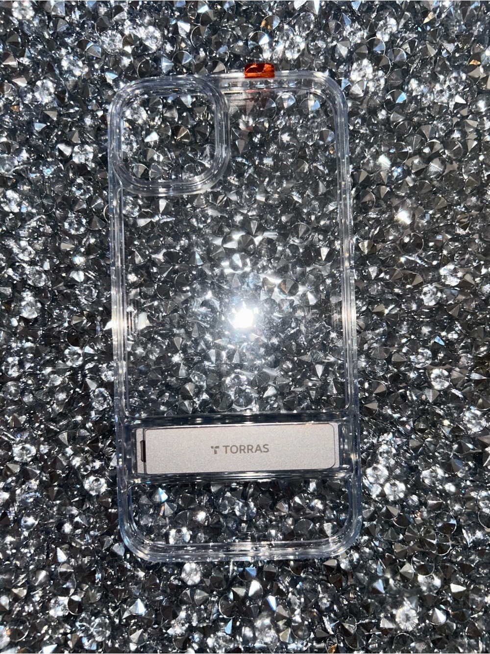 Clear Transparent Phone Case with Silver Kickstand